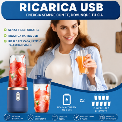 Frullatore Portatile Ricaricabile USB 400 ml