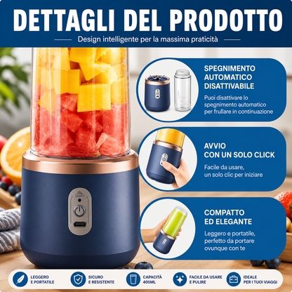 Frullatore Portatile Ricaricabile USB 400 ml